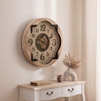 Horloge mécanisme McKensie 63cm beige