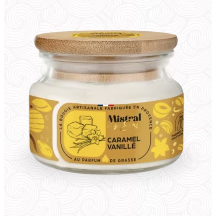 Bougie parfumée Caramel vanillé (3 tailles)