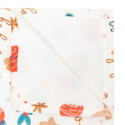 Plaid pain d'épice 130 x 180 cm blanc