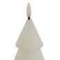 Bougie LED forme sapin 20 cm blanc