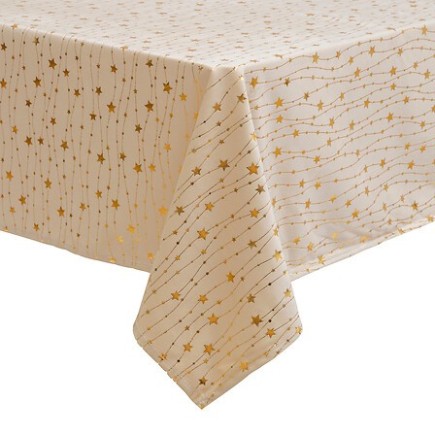 Nappe velours étoiles 140x240cm doré