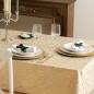 Nappe velours étoiles 140x240cm doré