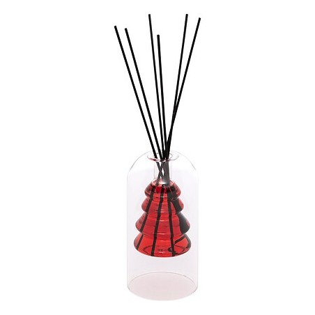 Diffuseur de parfum sapin Elan 150 ml verre cannelle rouge