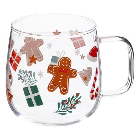 Mug verre imprimé Noël 54 cl
