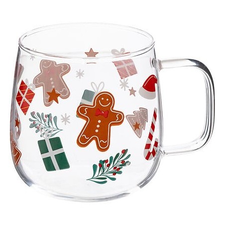 Mug verre imprimé Noël 54 cl