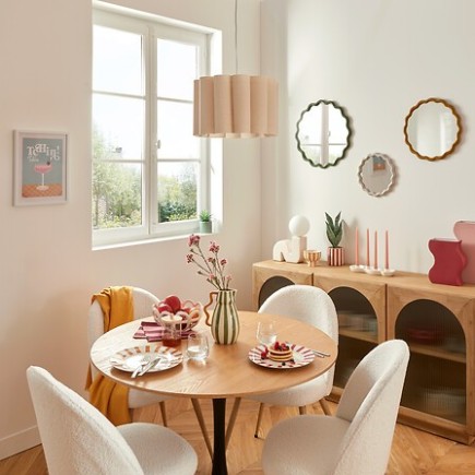 Suspension Rona 37cm tissu beige