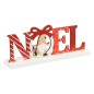 Déco mot Noël gnome 24 cm bois