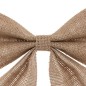 Noeud déco givré 20x24cm jute beige
