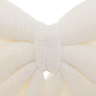Nœud déco 40 x 43 cm laine blanc