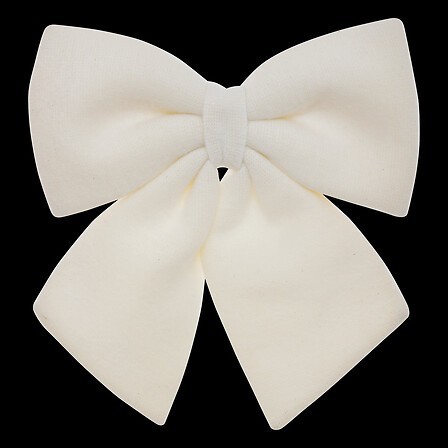 Nœud déco 40 x 43 cm laine blanc