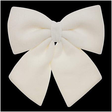 Nœud déco 40 x 43 cm laine blanc