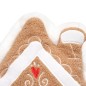 Coussin forme maison pain d'épice