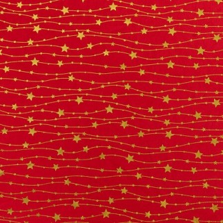 Nappe velours étoiles 140x240cm rouge