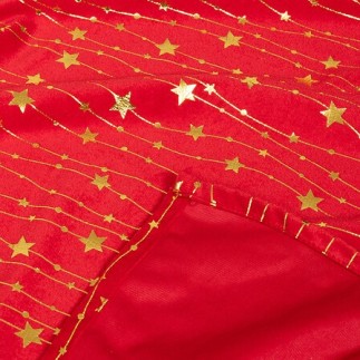 Nappe velours étoiles 140x240cm rouge