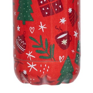 Bouteille isotherme Noël 0,5 l rouge