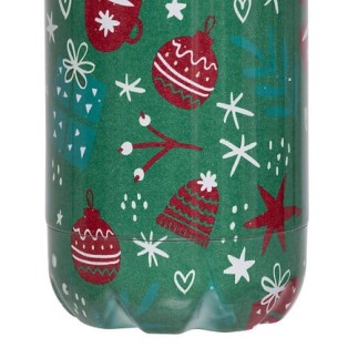 Bouteille isotherme Noël 0,5 l vert
