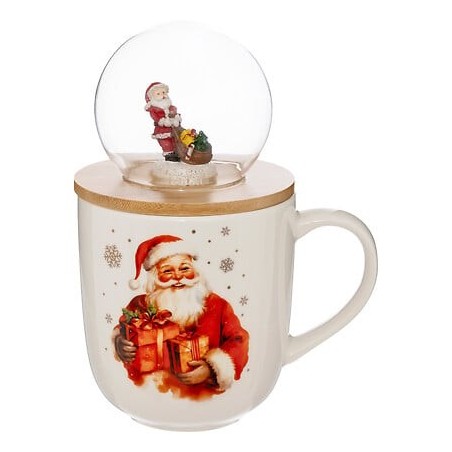 Mug 55 cl avec couvercle boule de Noël