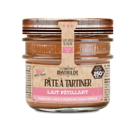 PATE A TARTINER LAIT NOISETTE PETILLANT 250G PATE A TARTINER LAIT NOISETTE PETILLANT 250G
