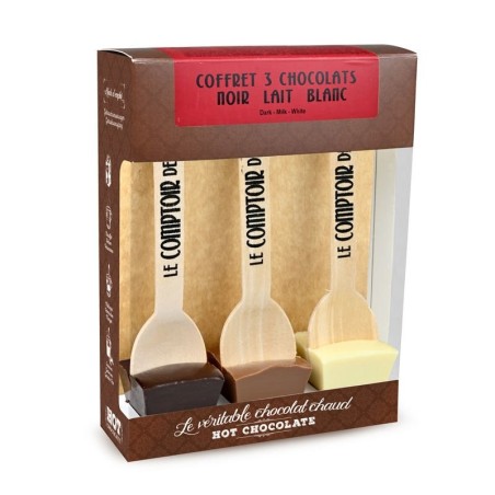COFFRET 3 HOT CHOCOLATE 3 CHOCOLATS 3X30G