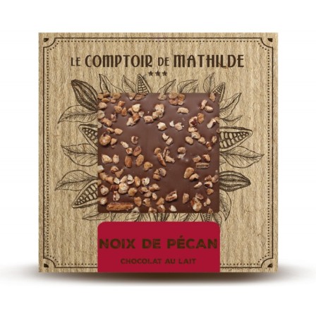 TABLETTE CHOCOLAT LAIT NOIX DE PECAN CARAMELISEES 80G