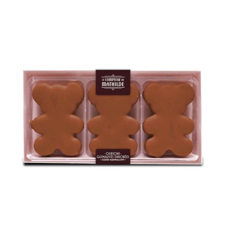 COFFRET 3 OURSONS GUIMAUVES CHOCOLAT LAIT 90G