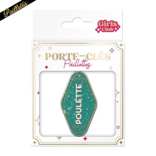 Porte Cles Paillettes Poulette