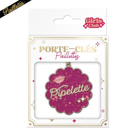 Porte Cles Paillettes Pipelette