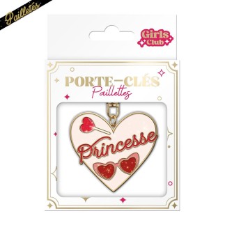 Porte Cles Paillettes Princesse