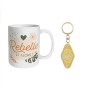 Coffret Mug Porte Cles Paillettes Rebelle