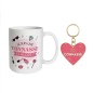 Coffret Mug Porte Cles Paillettes Connasse