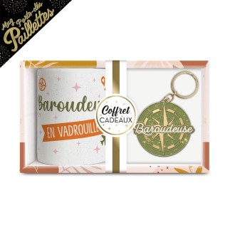 Coffret Mug Porte Cles Paillettes baroudeuse