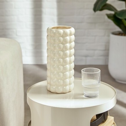 Vase céramique Sky 23cm blanc