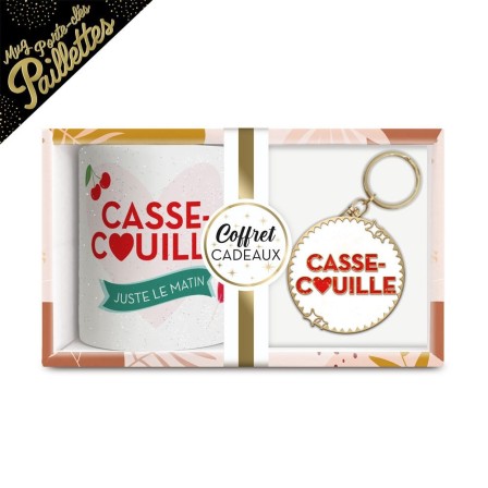 Coffret Mug Porte Cles Paillettes casse couille Coffret Mug Porte Cles Paillettes casse couille