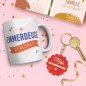 Coffret Mug Porte Cles Paillettes emmerdeuse