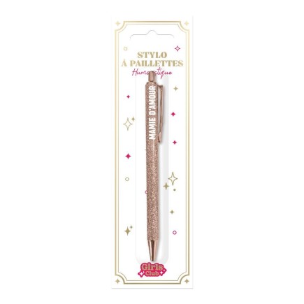 Stylo paillettes Gold Mamie D'Amour