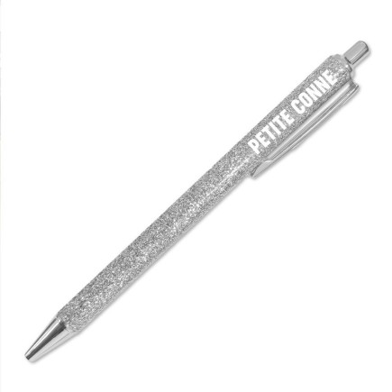 Stylo paillettes Argent Petite Conne