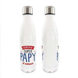 Gourde Isotherme Certifie Super Papy D'Amour