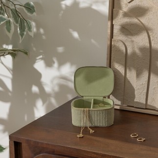 Boîte à bijoux Enya velours kaki