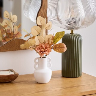 Compo fleurs séchées Dibia vase rose