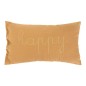 Coussin rectangle gaze de coton noisette