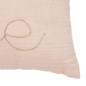 Coussin rectangle gaze de coton love rose