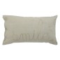 Coussin rectangle gaze de coton smile vert