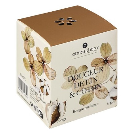 Bougie parfumée Oudy 200g douceur de lin