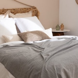 Coussin bouclette Soana 30x50cm taupe