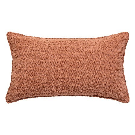 Coussin bouclette Soana 30x50cm terracotta