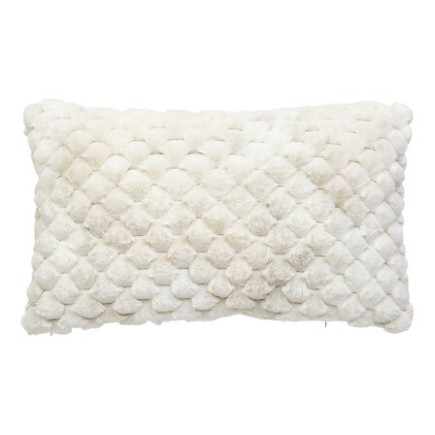 Coussin fourrure jacquard Adriel 58cm