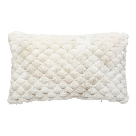 Coussin fourrure jacquard Adriel 58cm