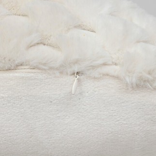 Coussin fourrure jacquard Adriel 58cm