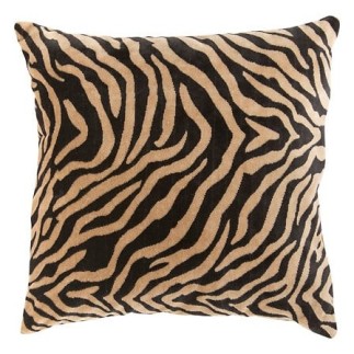 Coussin velours jacquard Lynra 40 x 40 cm polyester motif tigre