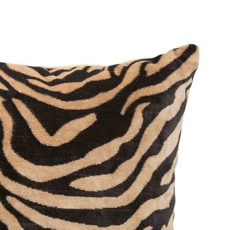 Coussin velours jacquard Lynra 40 x 40 cm polyester motif tigre